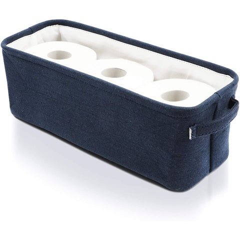 Juvale 3 Pack Collapsible Fabric Storage Bins, Cubes & Organizer with  Handles, Shelf Baskets & Boxes for Organization, Navy Blue, 16.25 x 12 in