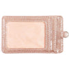 Retractable Rose Gold Glitter Badge Holder with 2 Card Slots (4.9 x 2.75 Inches)