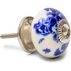 Knobs for Dresser Drawers, Round Cabinet Pulls (Blue, White, 1.6 in, 10 Pack)