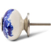 Knobs for Dresser Drawers, Round Cabinet Pulls (Blue, White, 1.6 in, 10 Pack)