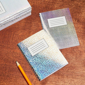 12 Pack Holographic Mini Composition Notebooks, Pocket Travel Journal (3.25x4.5, 30 Sheets)