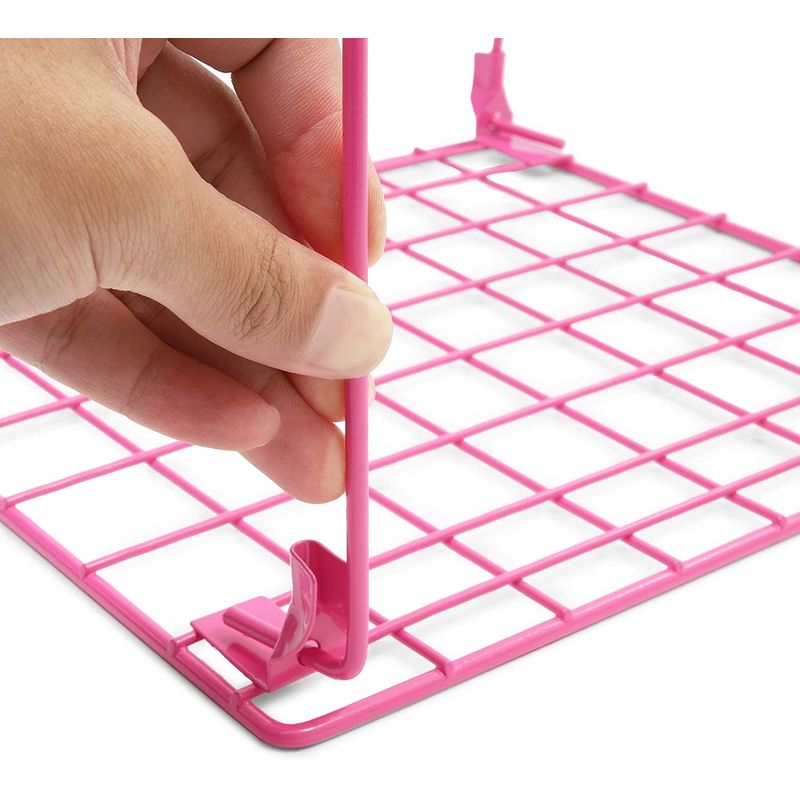 Locker Shelf Organizer for Office and Desk, Pink, Metal (11.2 x 10 x 12.4 Inches)