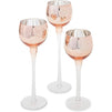 Rose Gold Mercury Glass Candle Holders, Votive Tealight Holders (3 Sizes, 3 Pack)