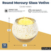 Juvale Round Mercury Glass Votive Candle Holders (2.7 in, Gold, 12 Pack)
