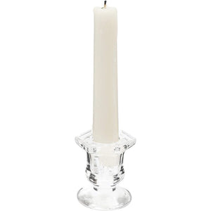 Juvale Glass Candle Holders Set, Clear Taper Candlestick Holder (12 Pack)