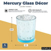 Blue Tealight Candle Holder, Mercury Glass Décor (2 x 2.7 in, 4 Pack)