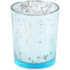 Blue Tealight Candle Holder, Mercury Glass Décor (2 x 2.7 in, 4 Pack)