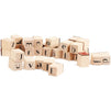 Wood Rubber Stamps, Alphabet Stamp Set (0.6 x 0.6 x 0.9 Inches, 60 Pieces)