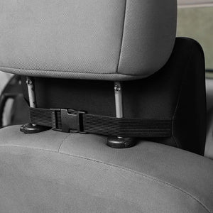 Juvale Car Headrest Pillow, Memory Foam, Black Faux Leather (11 x 8 in, 2 Pack)