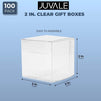 2 Inch Clear Candy Gift Box, Small Transparent Boxes for Party Favors (100 Pack)