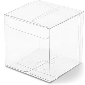 Clear Candy Gift Box, Transparent Boxes for Party Favors (2 x 2 x 6 In, 50 Pack)