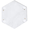 Juvale Hexagon Marble Tray with Handles (11.8 x 10 x 0.4 in)