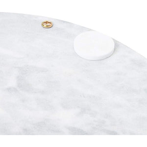 Juvale Round Marble Tray with Handles (11.8 x 10 x 0.4 in)