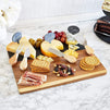 Cheese Board Set with Slate Inlay, Knife and Signs (14 x 11 inches, 9 Pieces)