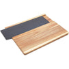 Cheese Board Set with Slate Inlay, Knife and Signs (14 x 11 inches, 9 Pieces)