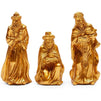 Miniature Nativity Scene Figurines, Religious Christmas Decor (Gold, 11 Pieces)