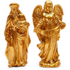 Miniature Nativity Scene Figurines, Religious Christmas Decor (Gold, 11 Pieces)