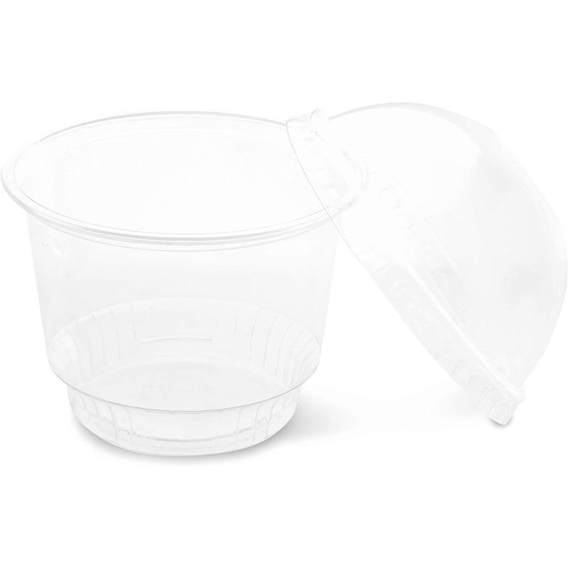 Clear Plastic Ice Cream Cups with Lids (8 oz, 50 Pack)