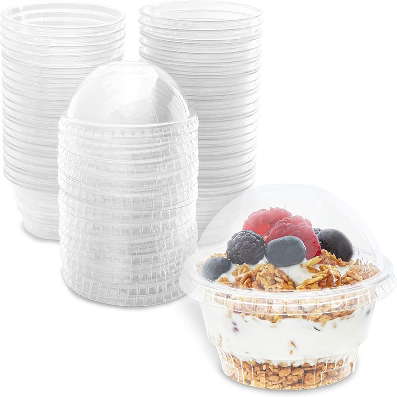 High Quality U Shape Disposable Oatmeal Yoghurt Cup 360ml Thickened Pet Ice  Cream Plastic Cup with Snack Plate with Cover - China Bubble Tea Cups and  Disposable Cup price
