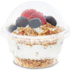 Clear Plastic Ice Cream and Yogurt Cups with Dome Lids (5 oz, 50 Pack)