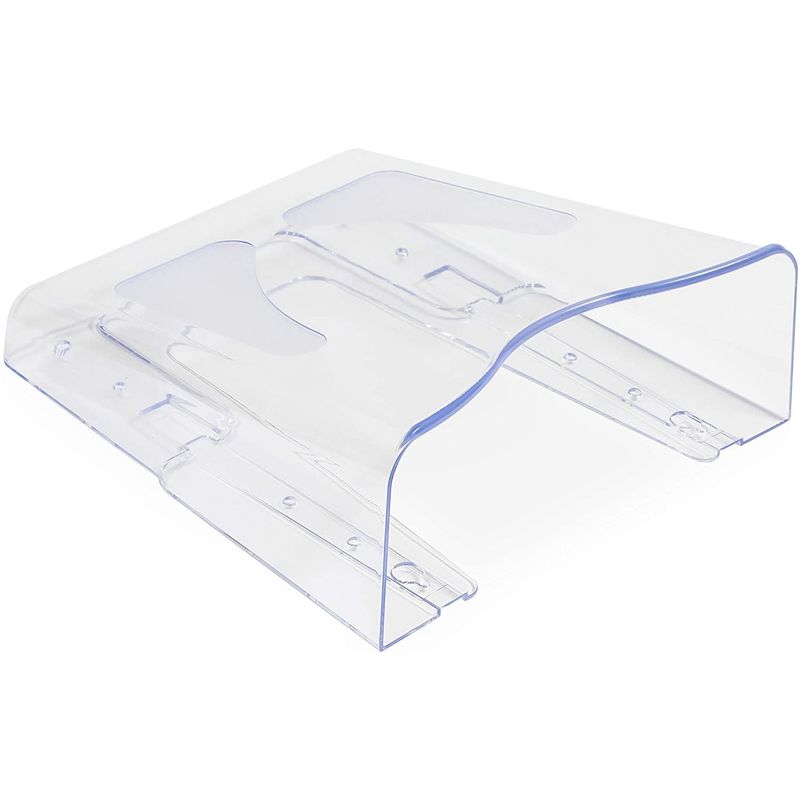 Clear Plastic Wall File Holder (10.5 x 3.7 x 10 in, 2 Pack)