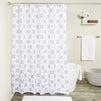 Juvale Grey Trellis Shower Curtain Set with 12 Hooks for Modern Bathroom (70 x 71 in)