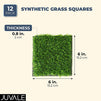 Juvale Small Synthetic Grass Squares for Garden and Decorations (6 x 6 in, 12-Pack)