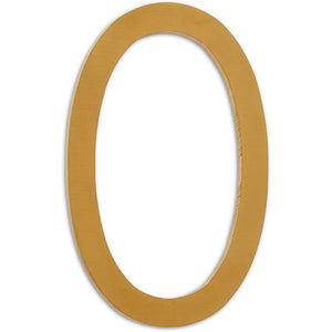 Juvale Metal House Number 0 for Home Address (Gold, 5 Inches)