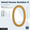 Juvale Metal House Number 0 for Home Address (Gold, 5 Inches)