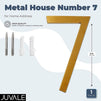 Juvale Metal House Number 7 for Home Address (Gold, 5 Inches)