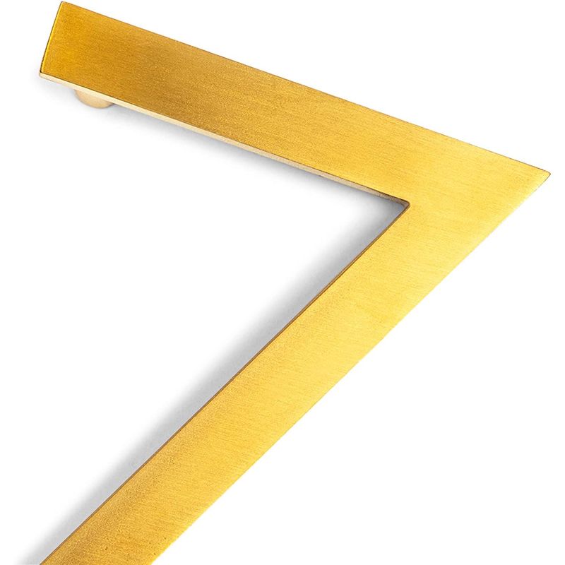 Juvale Metal House Number 7 for Home Address (Gold, 5 Inches)