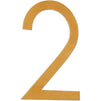 Juvale Metal House Number 2 for Home Address (Gold, 5 Inches)