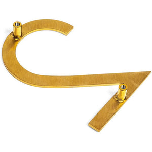 Juvale Metal House Number 2 for Home Address (Gold, 5 Inches)