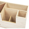 Wooden Utensil Caddy, Cutlery Holder for Kitchen Supplies (11 x 4.8 x 6 Inches)