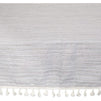 Grey Tablecloth with Tassels, Farmhouse Home Decor (52 x 70 Inches)
