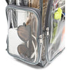 Clear School Backpack, Heavy Duty PVC (17.5 x 12.5 x 6 In)