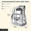 Clear School Backpack, Heavy Duty PVC (17.5 x 12.5 x 6 In)