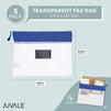 Transparent File Bags with Card Slot (13.25 x 10.25 Inches, 5 Pack)