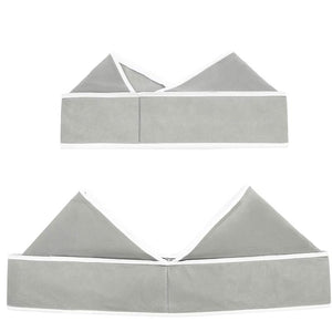 Foldable Drawer Organizer Dividers (11.6 x 6.5 In, Light Grey, 6-Pack)