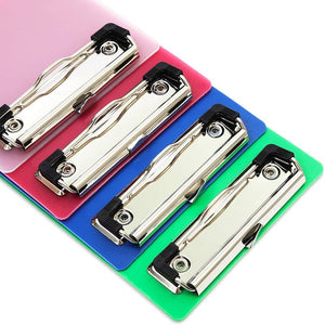Mini Clipboards, Plastic, 4 Colors (4.7 x 7.1 Inches, 12 Pack)