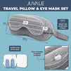 Travel Kit, Includes Inflatable Earplugs and Sleep Mask (Grey, 3 Pieces)
