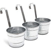 Metal Bucket Planter, Hanging Planters (6 in, 3 Pack)