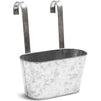 Large Galvanized Hanging Bucket Planter, Metal Tin Buckets for Flowers (10 x 4.5 x 5 in, 2 Pack)