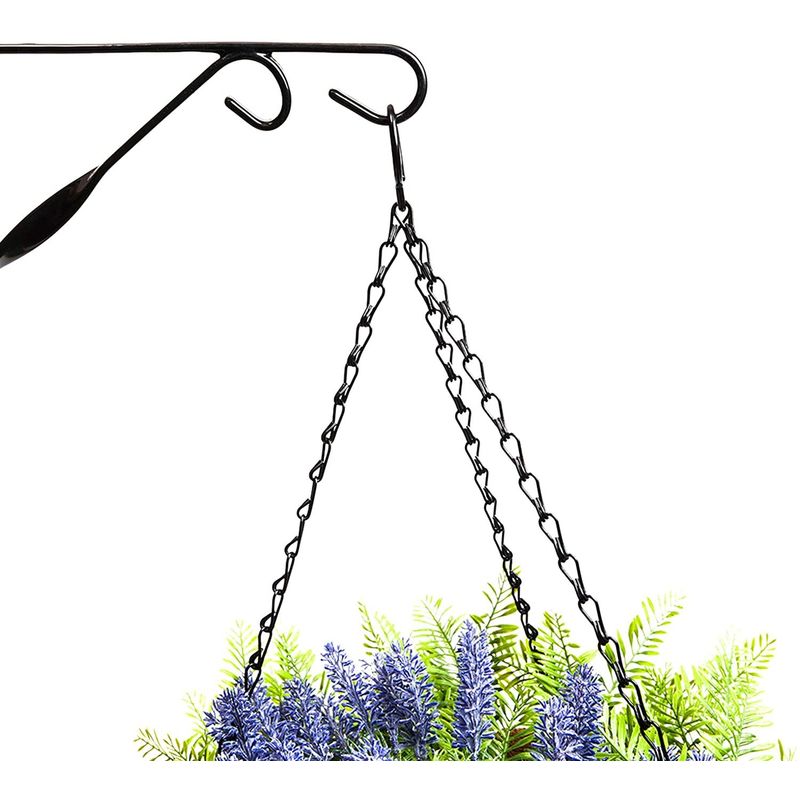 Mounted Wall Hooks for Hanging Garden Planters (12 in, 4 Pack)