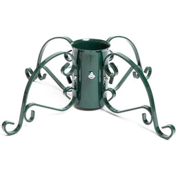 Christmas Tree Stand, Green Metal Stand for Medium to Large Xmas Trees (22 x 22 x 7 in)