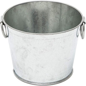 Mini Galvanized Buckets with Handles (4.5 x 3.5 in, 12 Pack)