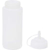 Plastic Condiment Squeeze Bottles with Tipped Caps (Clear, 16 oz, 6 Pack)