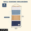 Wall Mounted Organizer with 3 Pockets for Hanging Storage (11.75 x 27 In, 2 Pack)