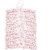 Satin Padded Hangers in Pink Floral Print, Kids Nursery (9.45 in, 12 Pack)