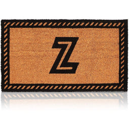Coco Coir Initial Letter Z Monogram Doormat (30 x 17 In)
